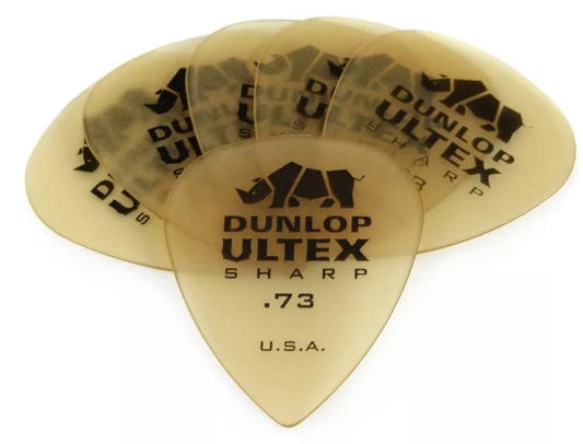 Dunlop 433P073 Ultex Sharp Guitar Picks .73mm 6-pack - Leitz Music-696554473768-433P073