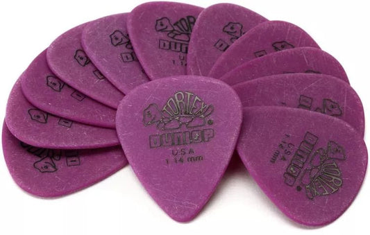 Dunlop Tortex Standard Guitar Picks - 1.14mm Purple (12-pack) - Leitz Music-696554408104-418P114
