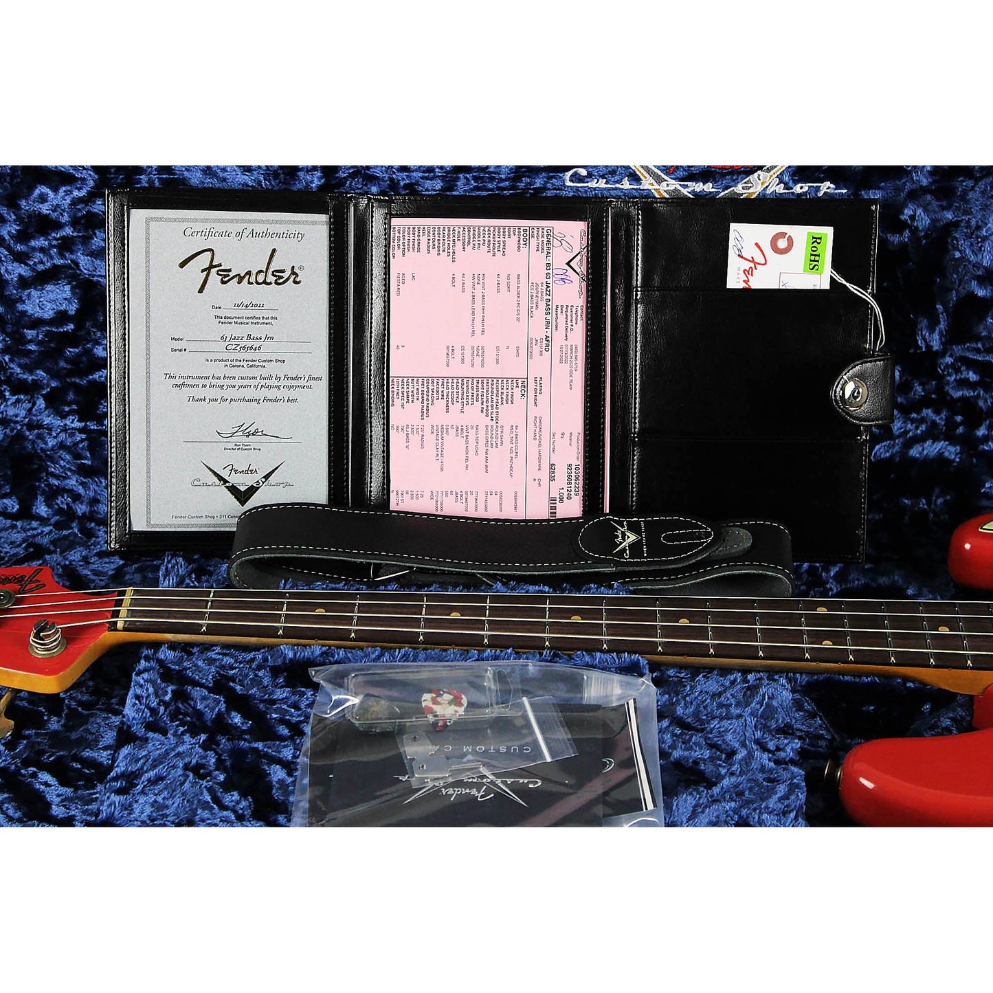 Fender Custom Shop 1963 Jazz Bass Journeyman Relic - Aged Fiesta Red - Leitz Music-717669916053-CZ565646