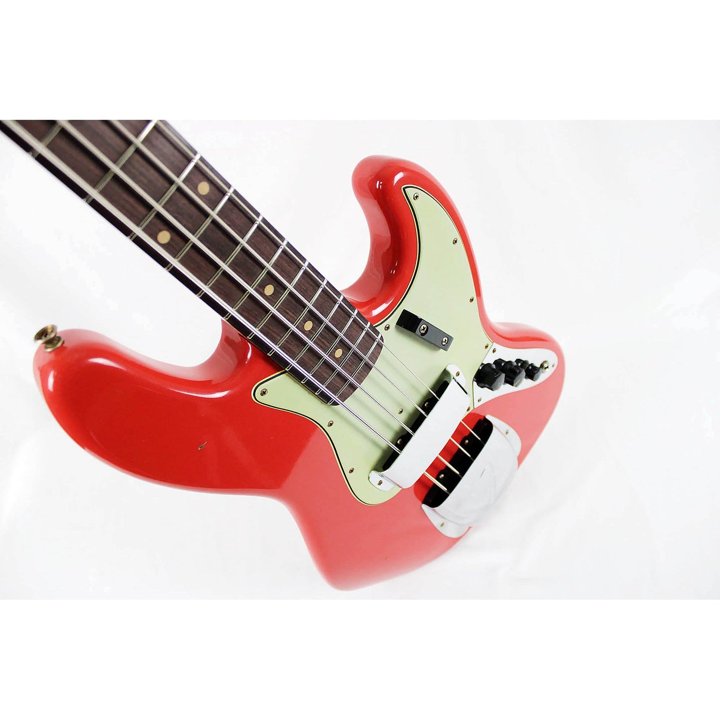 Fender Custom Shop 1963 Jazz Bass Journeyman Relic - Aged Fiesta Red - Leitz Music-717669916053-CZ565646