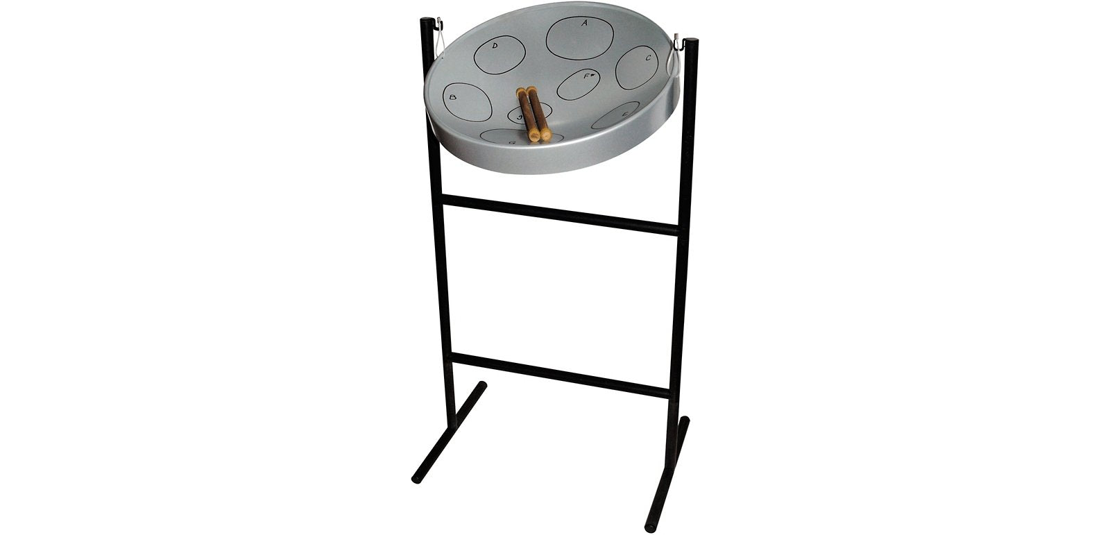 Panyard Jumbie Jam Steel Drum with Tabletop Stand - Silver