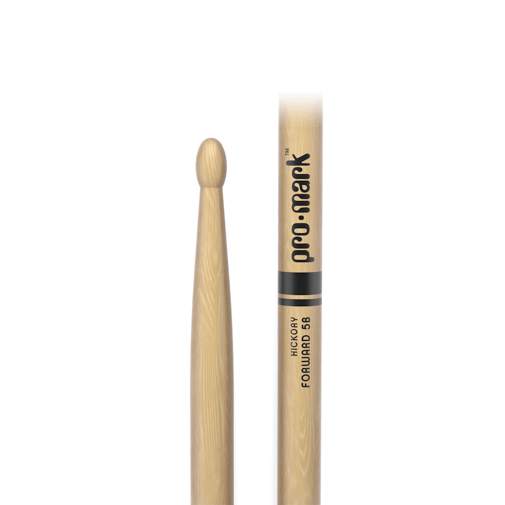 Promark Classic Forward DrumSticks - Hickory - 5B - Wood Tip - Leitz Music-7123290421133-tx5bw