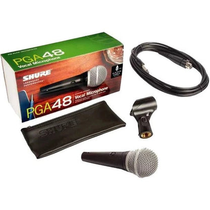 Shure PGA48-QTR Dynamic Vocal Microphone with 1/4 inch to XLR Cable - Leitz Music--PGA48QTR