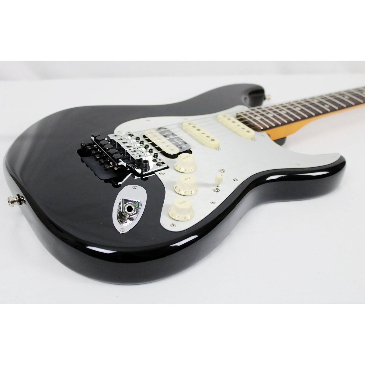 2023 Fender American Ultra Luxe Stratocaster Floyd Rose HSS - Mystic Black **USED - EXCELLENT** - Leitz Music--US23022877