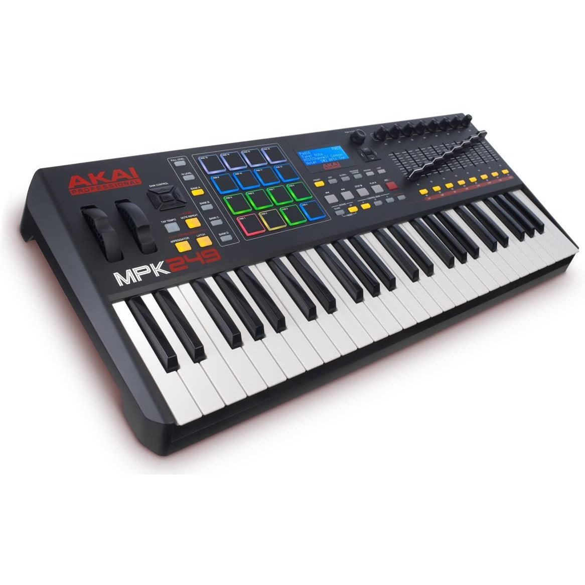 This is an Akai Professional MPK249 49-key Keyboard Controller.