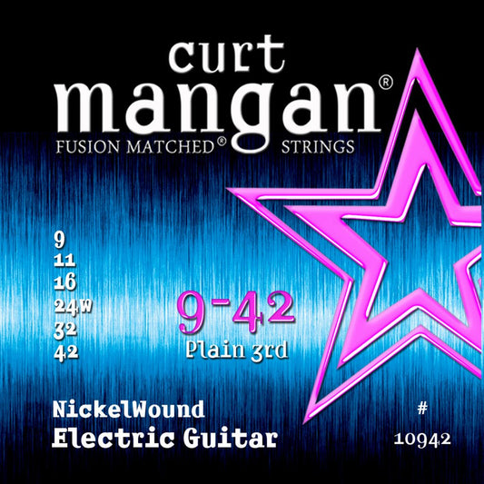 Curt Mangan 10942 Nickel Wound Electric Guitar Strings - .009-.042 - Leitz Music-873105000028-10942