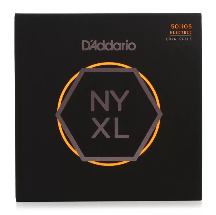 D'Addario NYXL50105 Long Scale Nickel Wound Bass Guitar Strings - .050-.105 Medium - Leitz Music-999555622655-NYXL50105