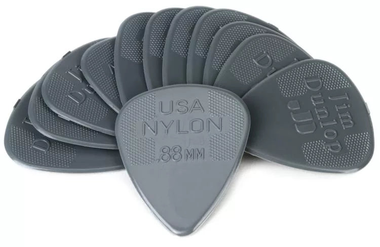 Dunlop 44P088 Nylon Standard Guitar Picks - .88mm Dark Grey (12-pack) - Leitz Music-997852290966-44p88