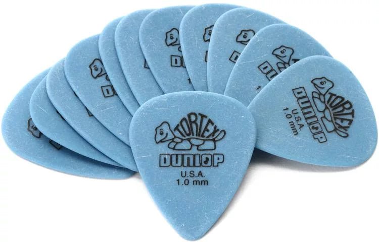 Dunlop Tortex Standard Guitar Picks - 1.0mm Blue (12-pack) - Leitz Music-997250048305-418P100