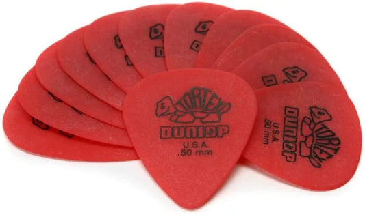 Dunlop Tortex Standard Guitar Picks - .50mm Red (12-pack) - Leitz Music-818267927691-418P50