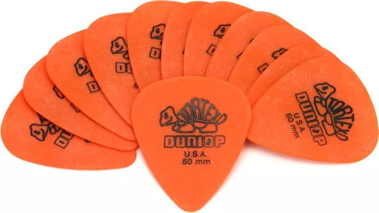Dunlop Tortex Standard Guitar Picks - .60mm Orange (12-pack) - Leitz Music-710137018440-418P060