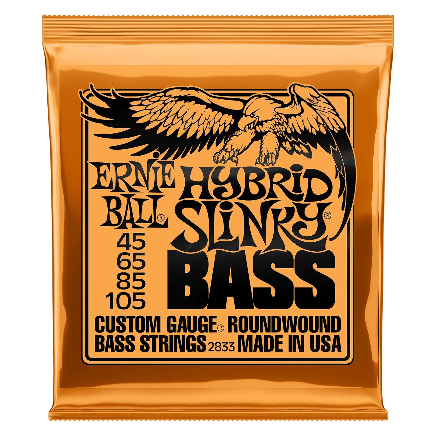 Ernie Ball 2833 Hybrid Slinky Nickel Wound Electric Bass Guitar Strings - .045-.105 - Leitz Music-749699128335-2833