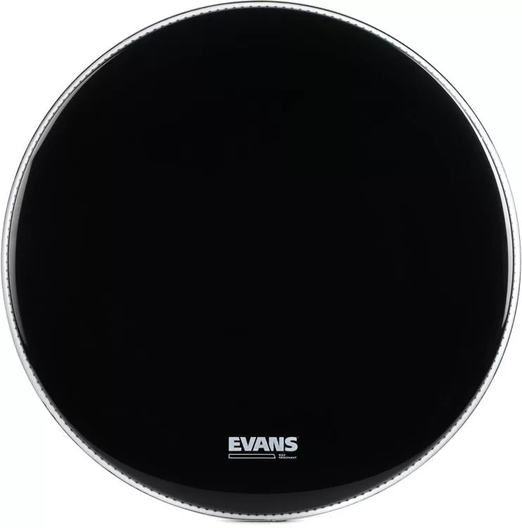 Evans EQ3 Resonant Black Bass Drumhead - 22 inch - No Port - Leitz Music-019954975845-BD22RB