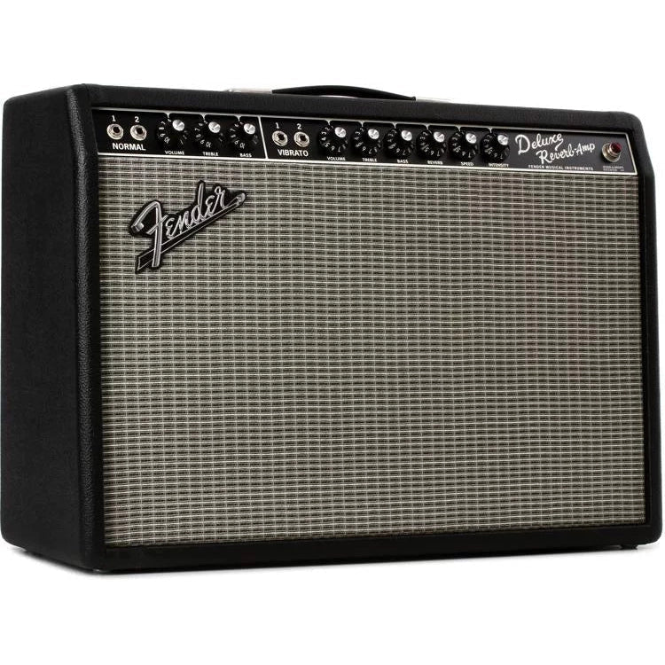 Fender '65 Deluxe Reverb 1x12" 22-watt Tube Combo Amp - Black - Leitz Music-717669051815-0217400000