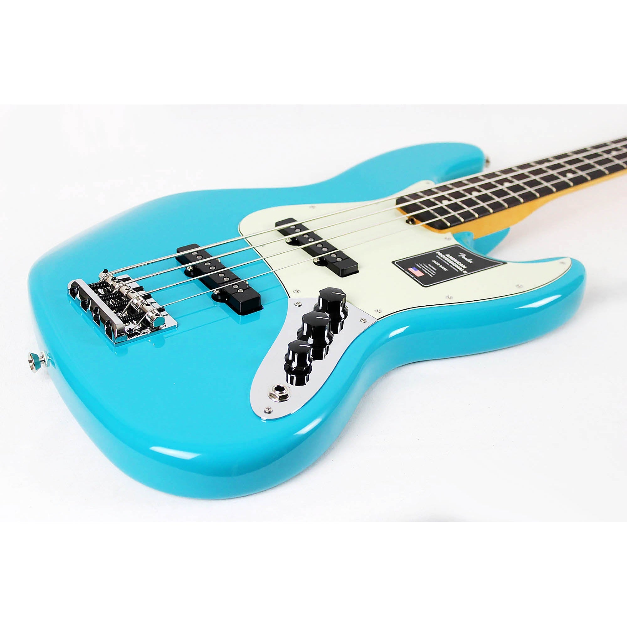 Fender American Professional II Jazz Bass - Miami Blue with Rosewood  Fingerboard
