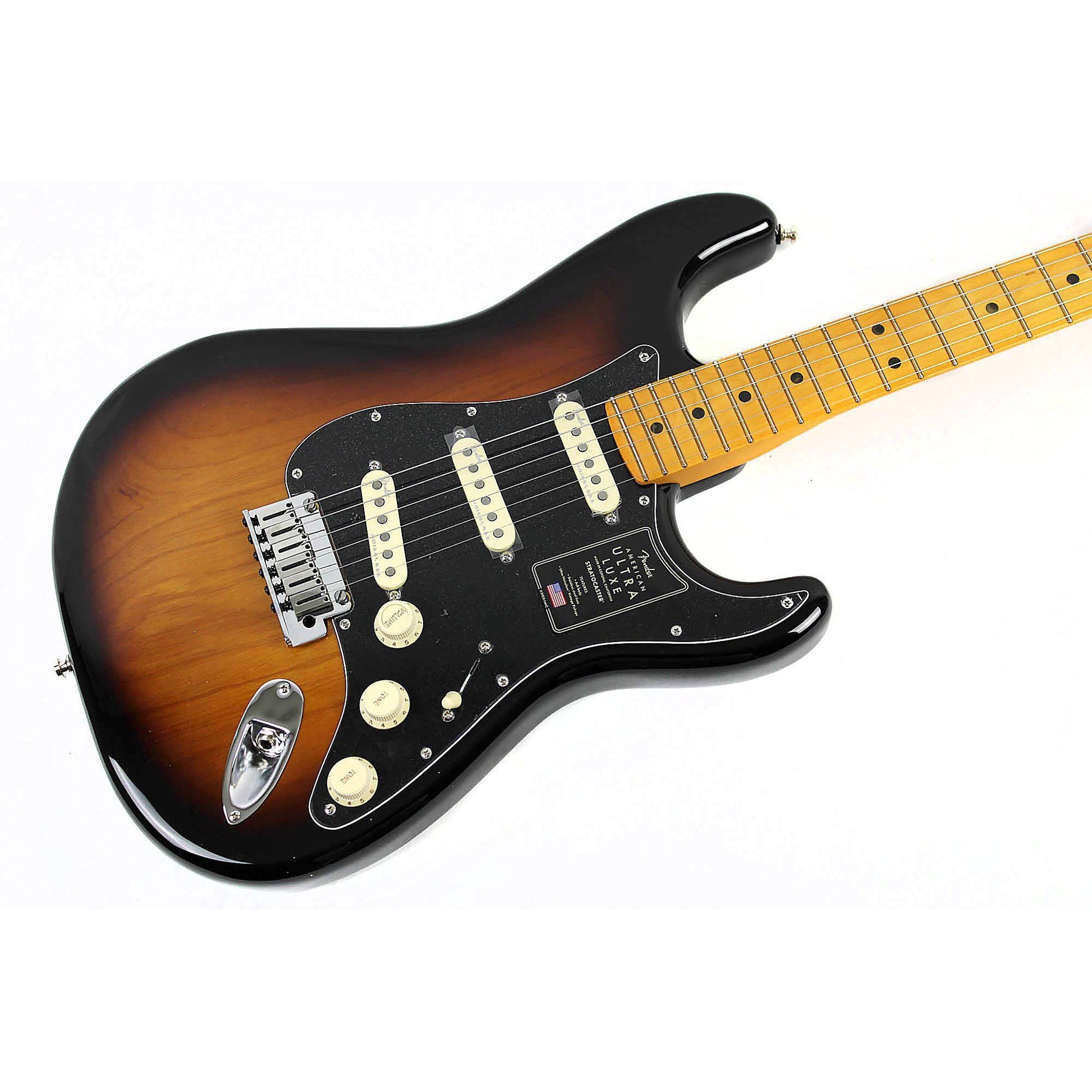 Fender American Ultra Luxe Stratocaster with Maple Fretboard 2-Color Sunburst - Leitz Music-885978555536-0118062703