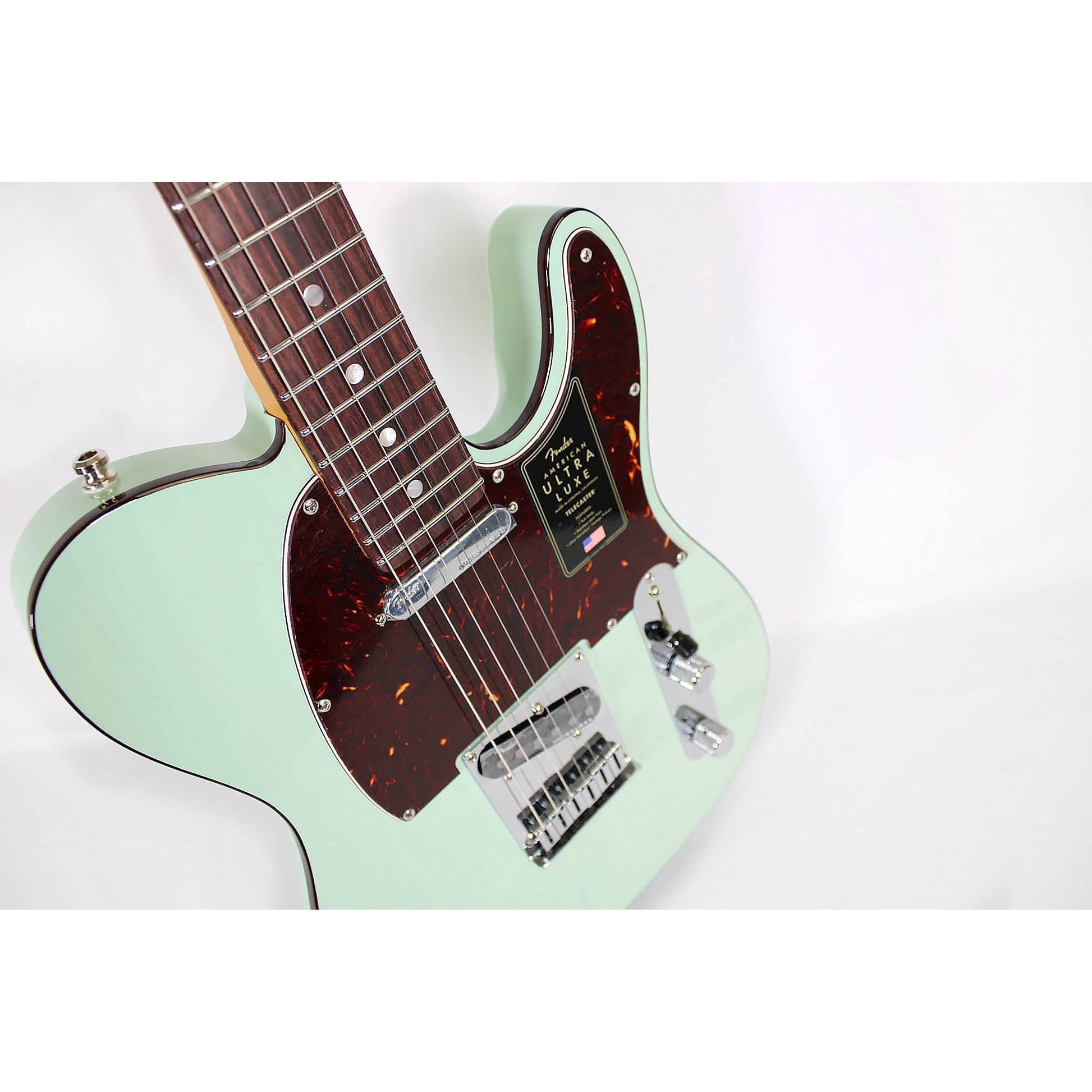 Fender American Ultra Luxe Telecaster - Transparent Surf Green - Leitz Music-885978735242-0118080735