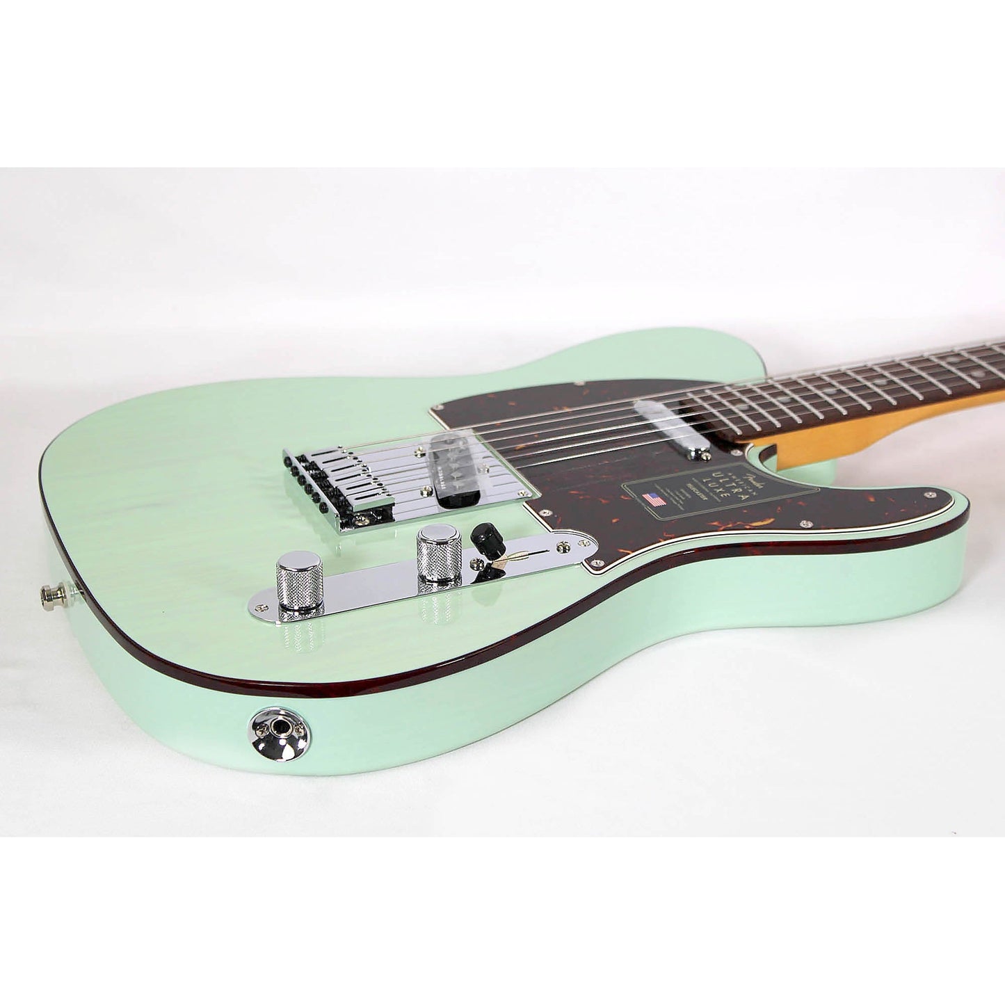 Fender American Ultra Luxe Telecaster - Transparent Surf Green - Leitz Music-885978735242-0118080735