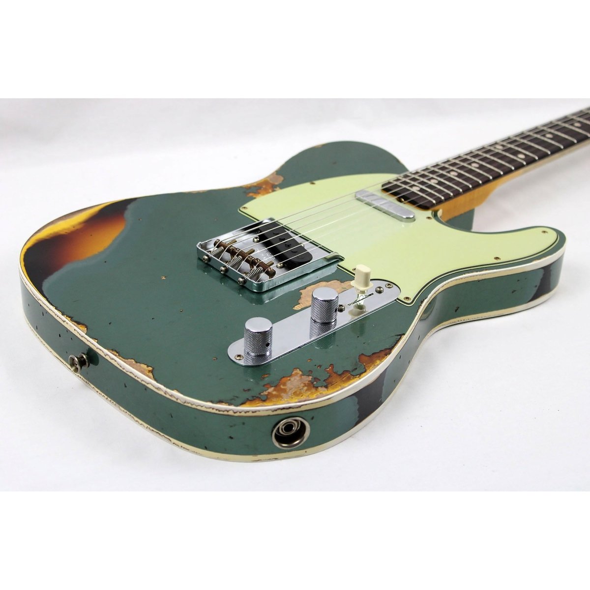 Fender Custom Shop 1960 Telecaster Custom Heavy Relic - Aged Sherwood Metallic over 3 Color Sunburst - Leitz Music--CZ570921