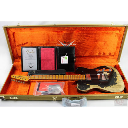 Fender Custom Shop Limited Edition 1951 HS Telecaster Super Heavy Relic - Aged Black - Leitz Music--R106634