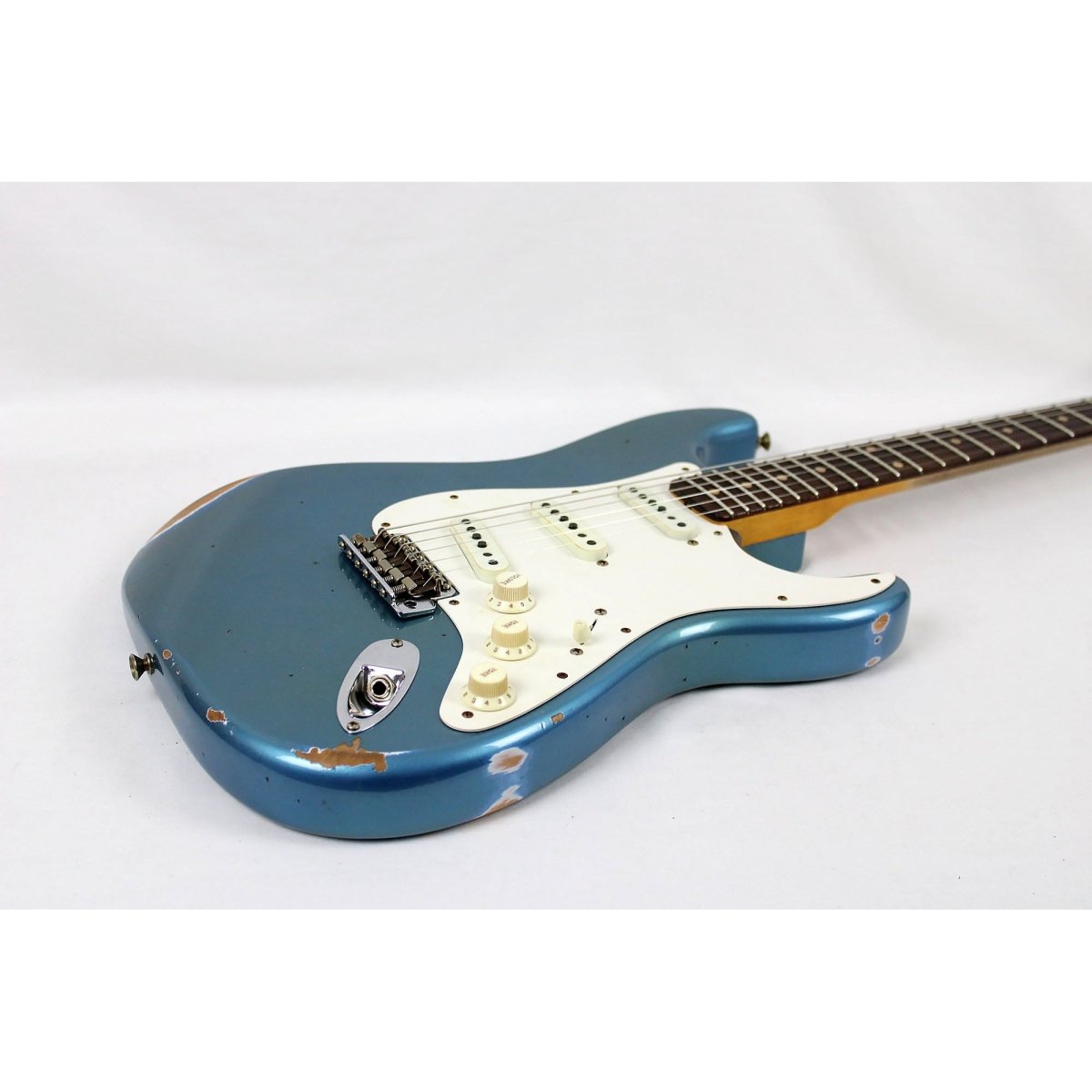 Fender Custom Shop Limited Edition 1959 Stratocaster Relic - Faded Aged Lake Placid Blue - Leitz Music-885978851416-CZ571750