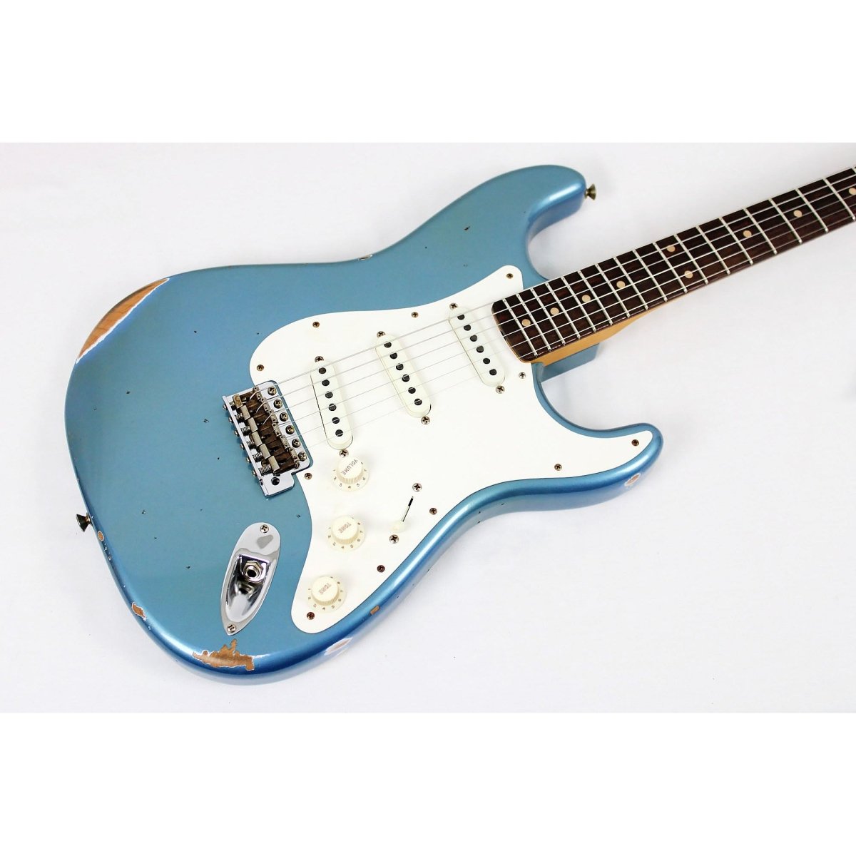 Fender Custom Shop Limited Edition 1959 Stratocaster Relic - Faded Aged Lake Placid Blue - Leitz Music-885978851416-CZ571750