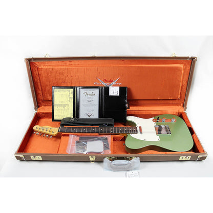 Fender Custom Shop Limited Edition 1960s Telecaster Journeyman Relic - Aged Sage Green Metallic - Leitz Music-885978878468-CZ568525