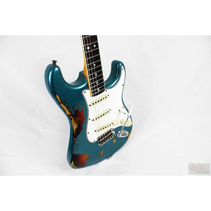 Fender Custom Shop Limited Edition 1967 Stratocaster Heavy Relic - Aged Ocean Turquoise over 3 Color Sunburst - Leitz Music