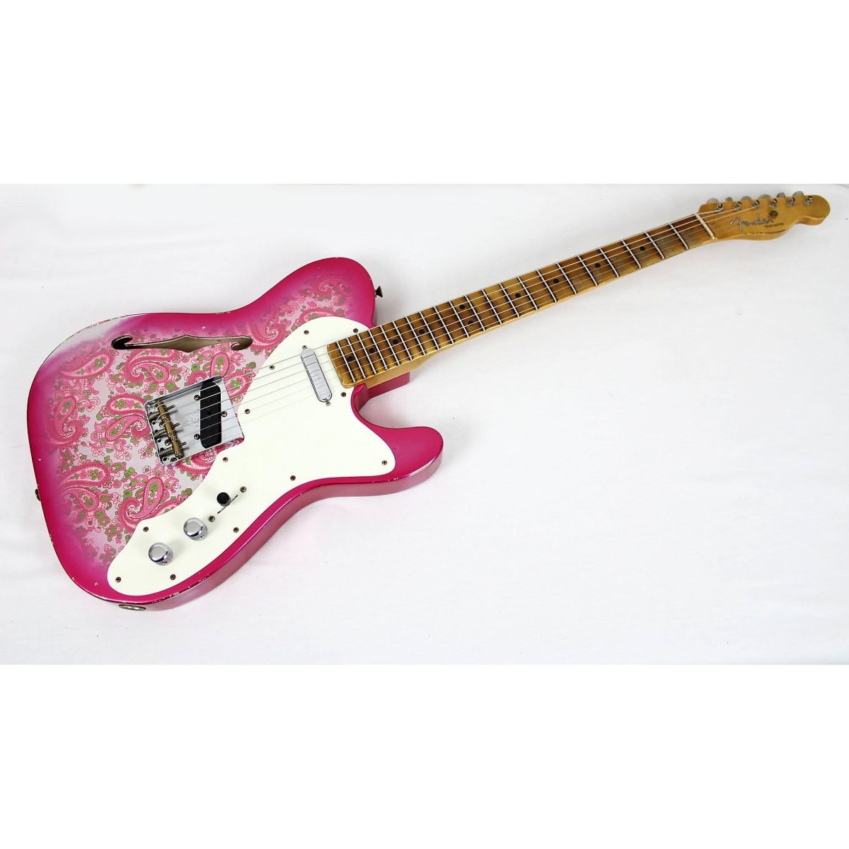 Fender Custom Shop Limited Edition 50s Thinline Telecaster Relic - Pink Paisley - Leitz Music--R126750