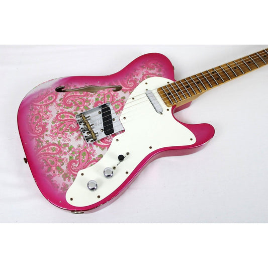 Fender Custom Shop Limited Edition 50s Thinline Telecaster Relic - Pink Paisley - Leitz Music--R126750