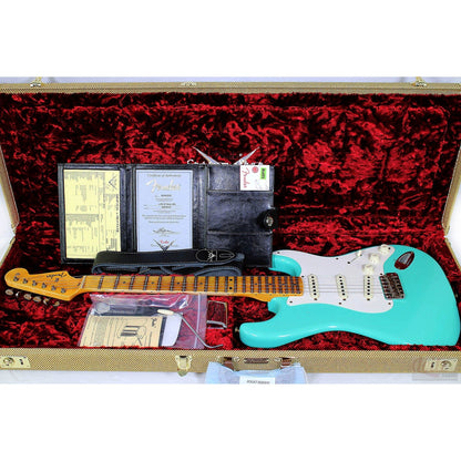 Fender Custom Shop Limited Edition 57 Stratocaster Journeyman Relic - Aged Surf Green - Leitz Music-885978851294-CZ559127