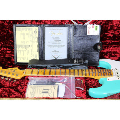 Fender Custom Shop Limited Edition 57 Stratocaster Journeyman Relic - Aged Surf Green - Leitz Music-885978851294-CZ559127