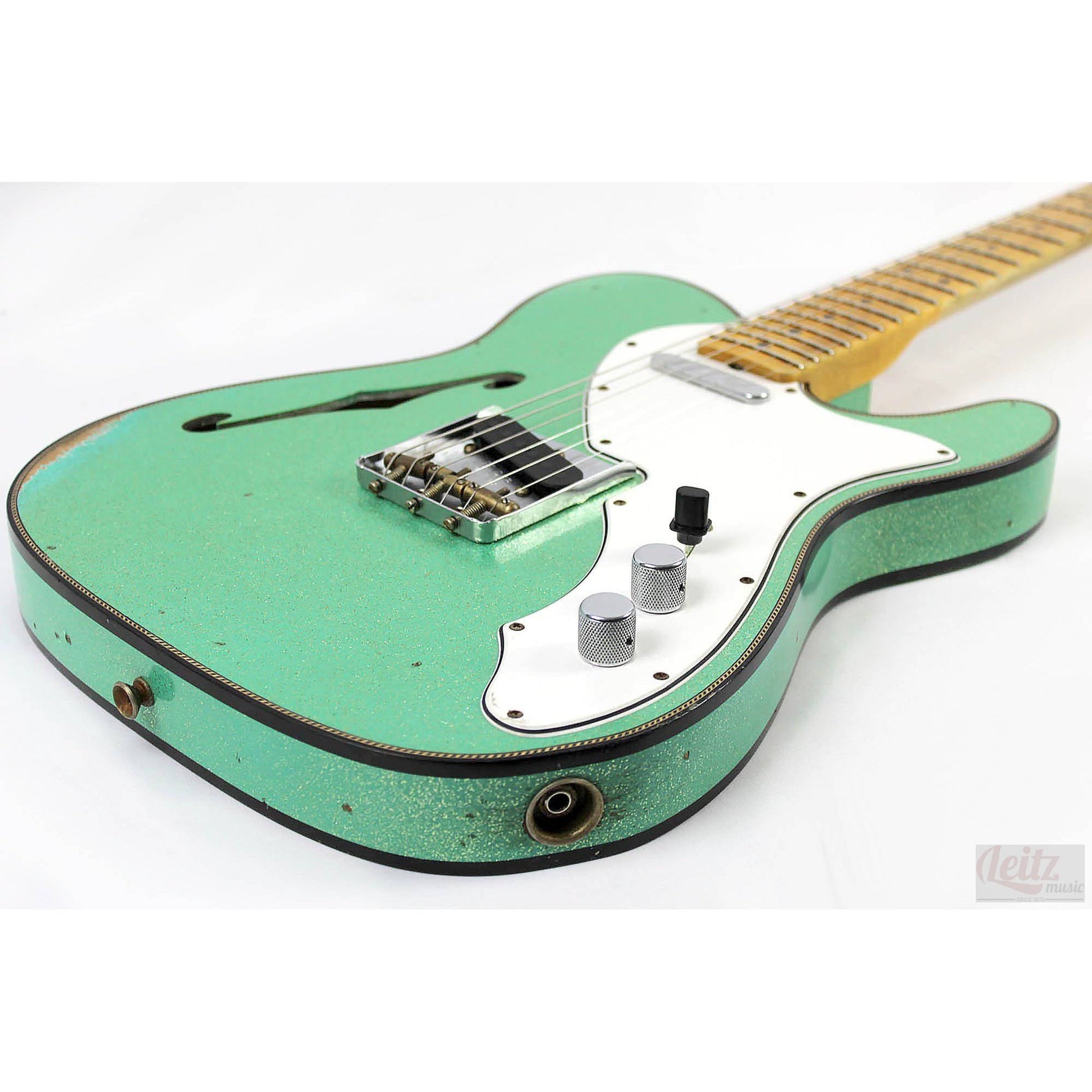 Fender Custom Shop Limited Edition 60s Custom Telecaster Thinline - Aged Seafoam Green Sparkle - Leitz Music