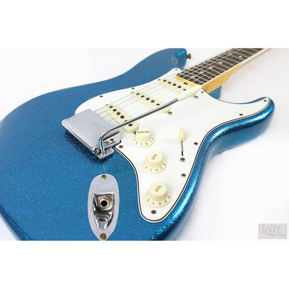 Fender Custom Shop Limited Edition '65 Stratocaster Journeyman Relic - Aged Blue Sparkle - Leitz Music--CZ550157