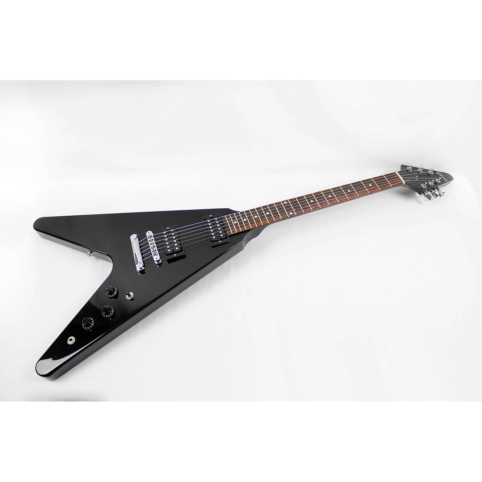 Gibson 80s Flying V - Ebony - Leitz Music-711106055312-DSVE00EBCH1