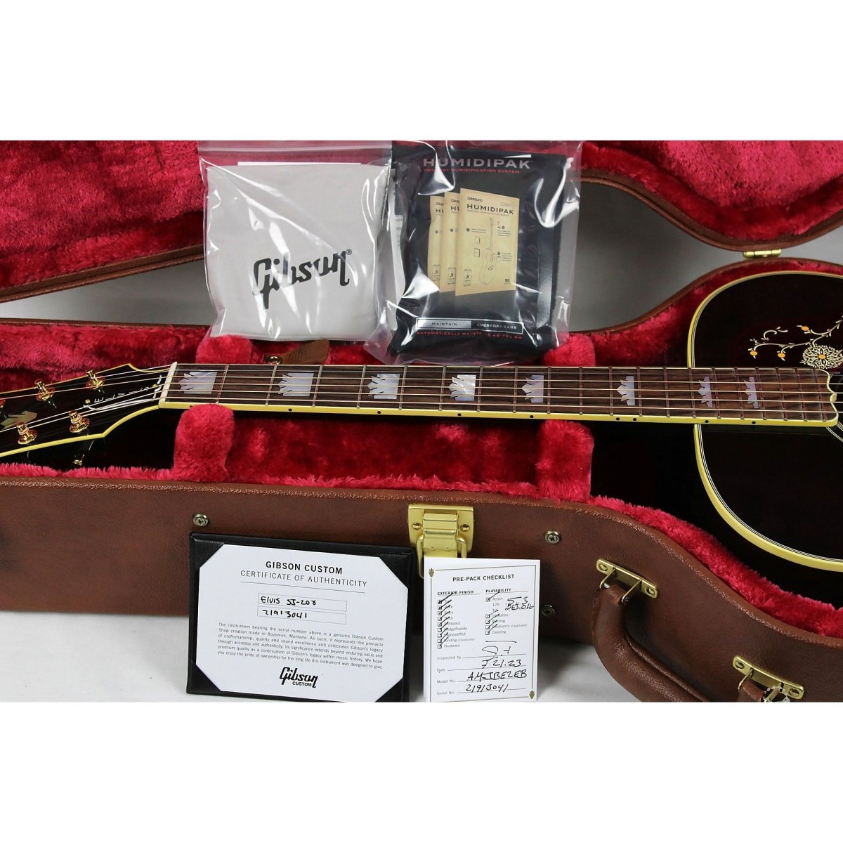 Gibson Acoustic Custom Elvis SJ-200 - Ebony - Leitz Music-711106056388-21913041