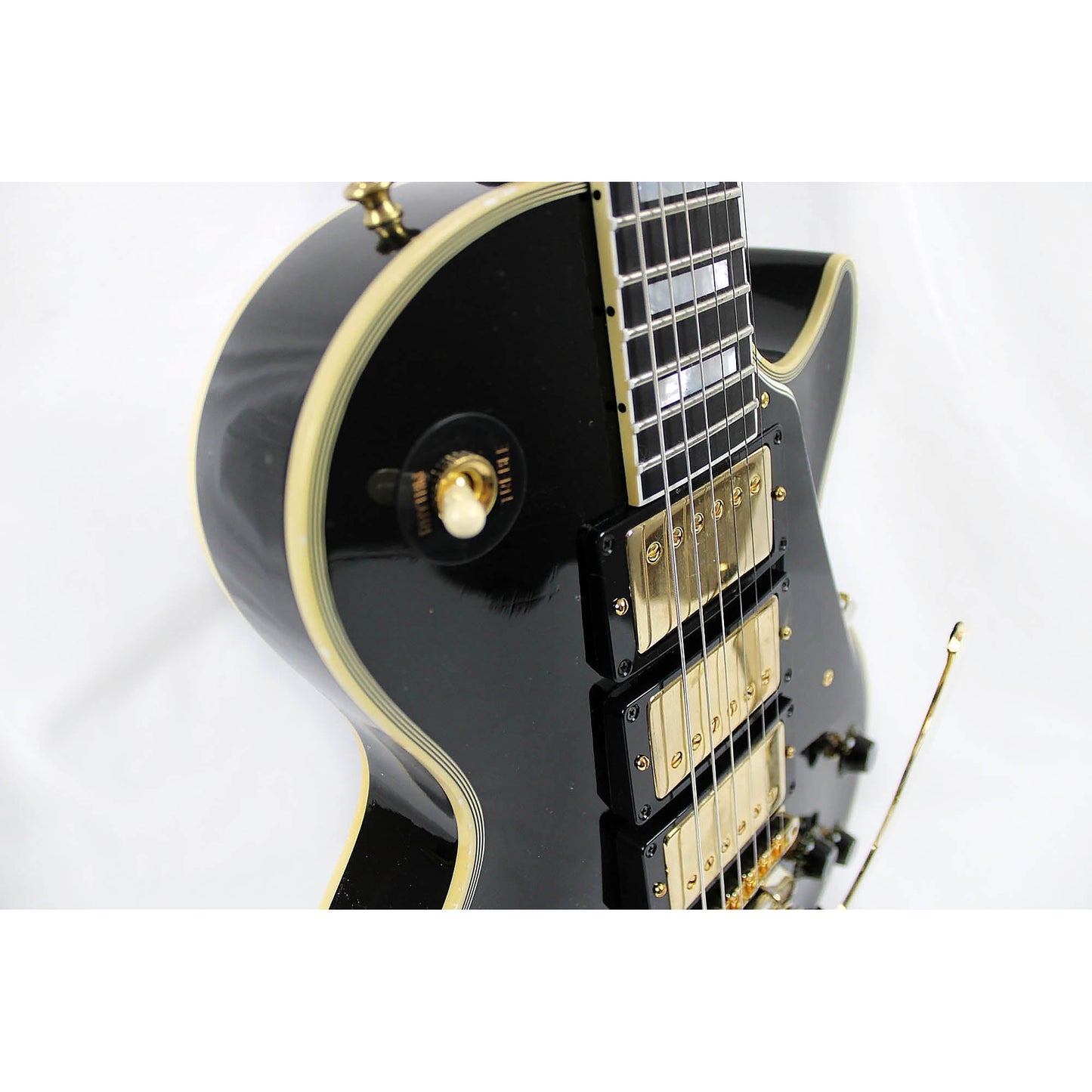 Gibson Custom 1957 Les Paul Custom Reissue 3-pickup w/ Bigsby - Murphy Lab Light Aged Ebony - Leitz Music-711106050249-LPB357LAEBBG1