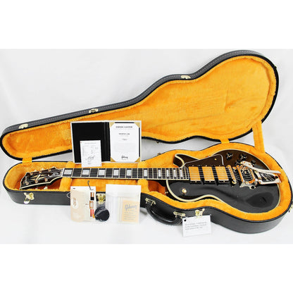 Gibson Custom 1957 Les Paul Custom Reissue 3-pickup w/ Bigsby - Murphy Lab Light Aged Ebony - Leitz Music-711106050249-LPB357LAEBBG1