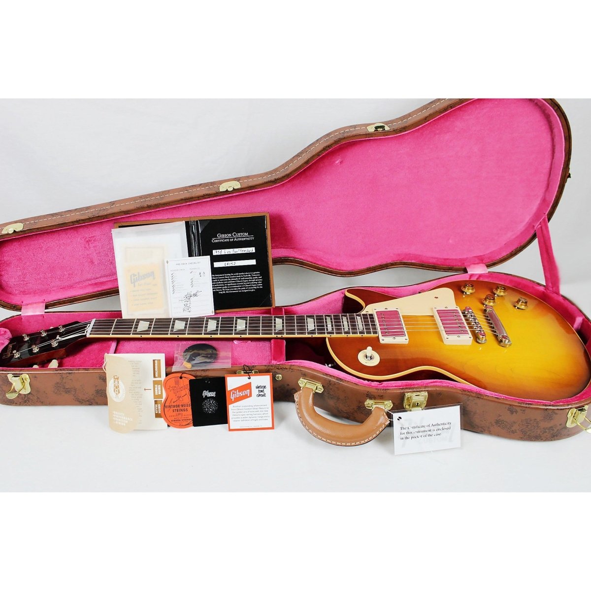 Gibson Custom 1958 Les Paul Standard Reissue VOS - Iced Tea Burst - Leitz Music--84152
