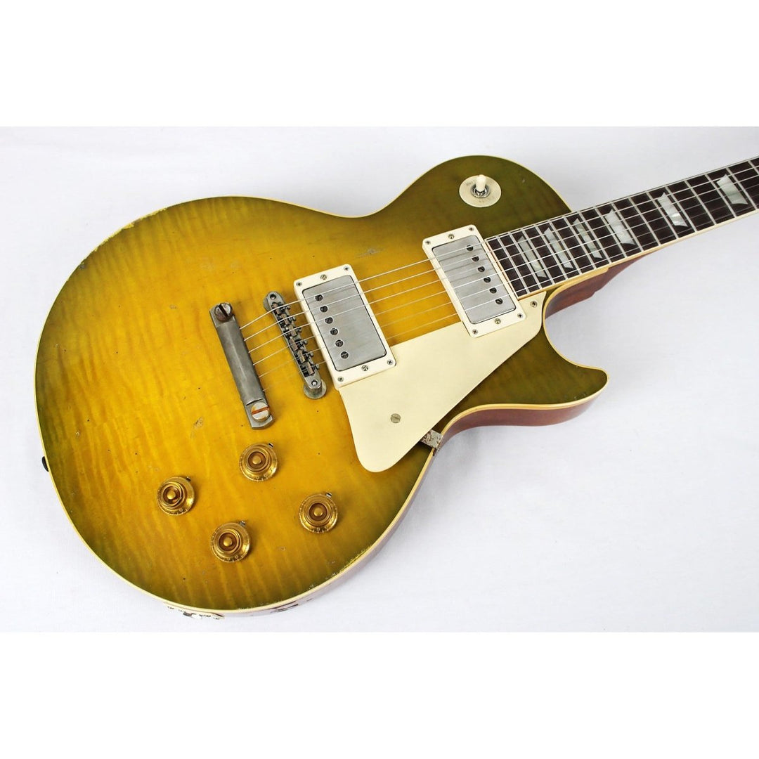 Guitare électrique Gibson Custom Shop 1958 Les Paul Standard Reissue Heavy  Aged Lemon Burst