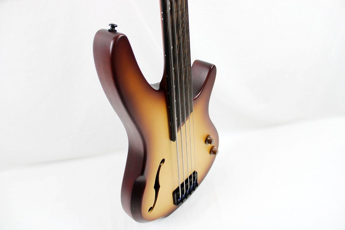 Ibanez SRH505F Fretless Bass - Natural Browned Burst Flat - Leitz 