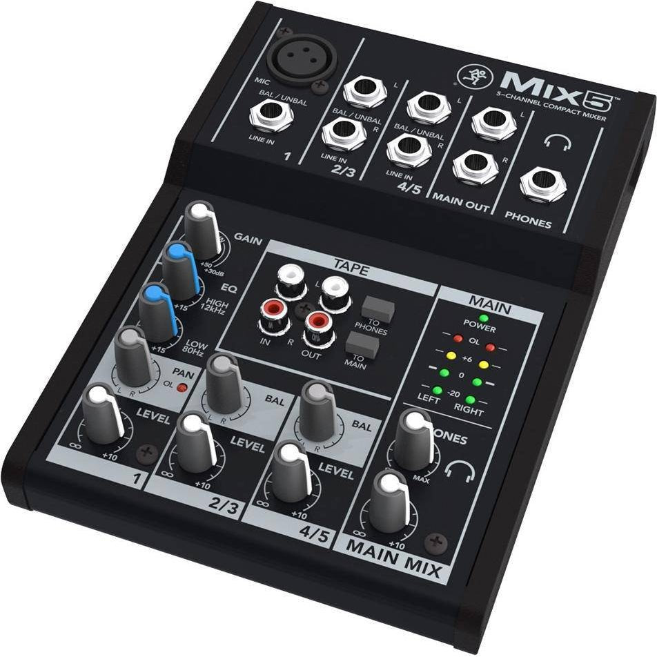 Mackie Mix5 5-channel Compact Mixer - Leitz Music--MIX5
