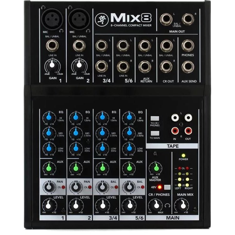 Mackie Mix8 8-channel Compact Mixer - Leitz Music-993248254536-MIX8