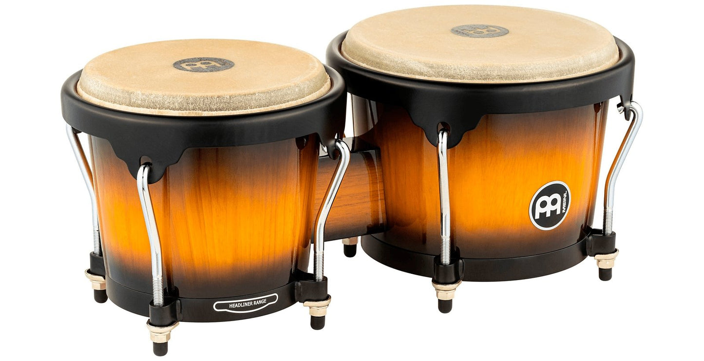 Meinl Percussion Headliner Series Wood Bongos - Vintage Sunburst - Leitz Music--HB100VSB