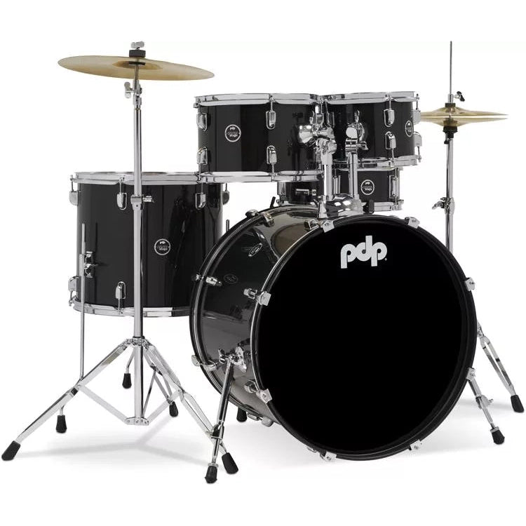 PDP Center Stage PDCE2215KTIB 5-piece Complete Drum Set with Cymbals - Iridescent Black Sparkle - Leitz Music-647139547787-PDCE2215KTIB