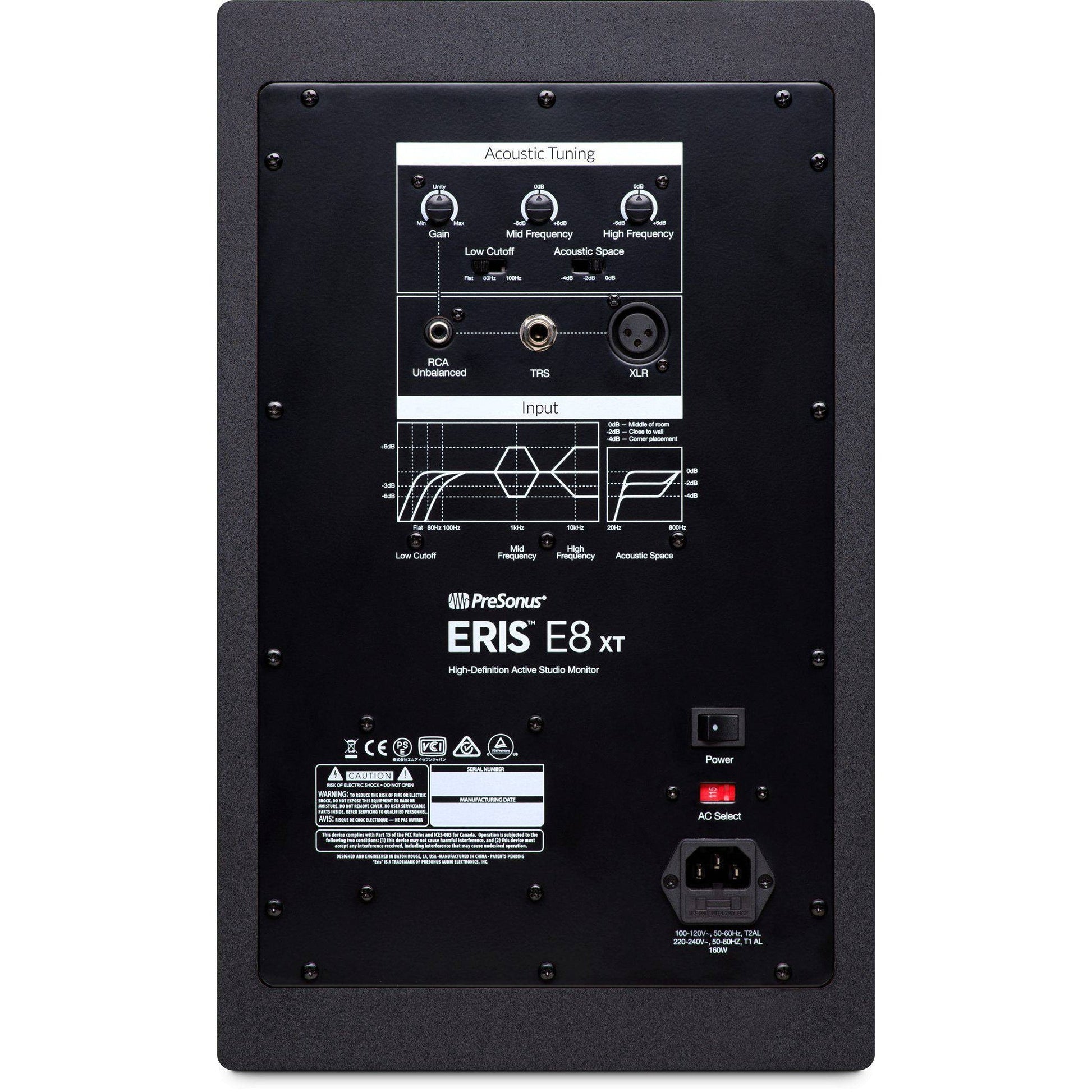 PreSonus Eris E8 XT 8" Powered Studio Monitor (PAIR) - Leitz Music--E8XTPAIR