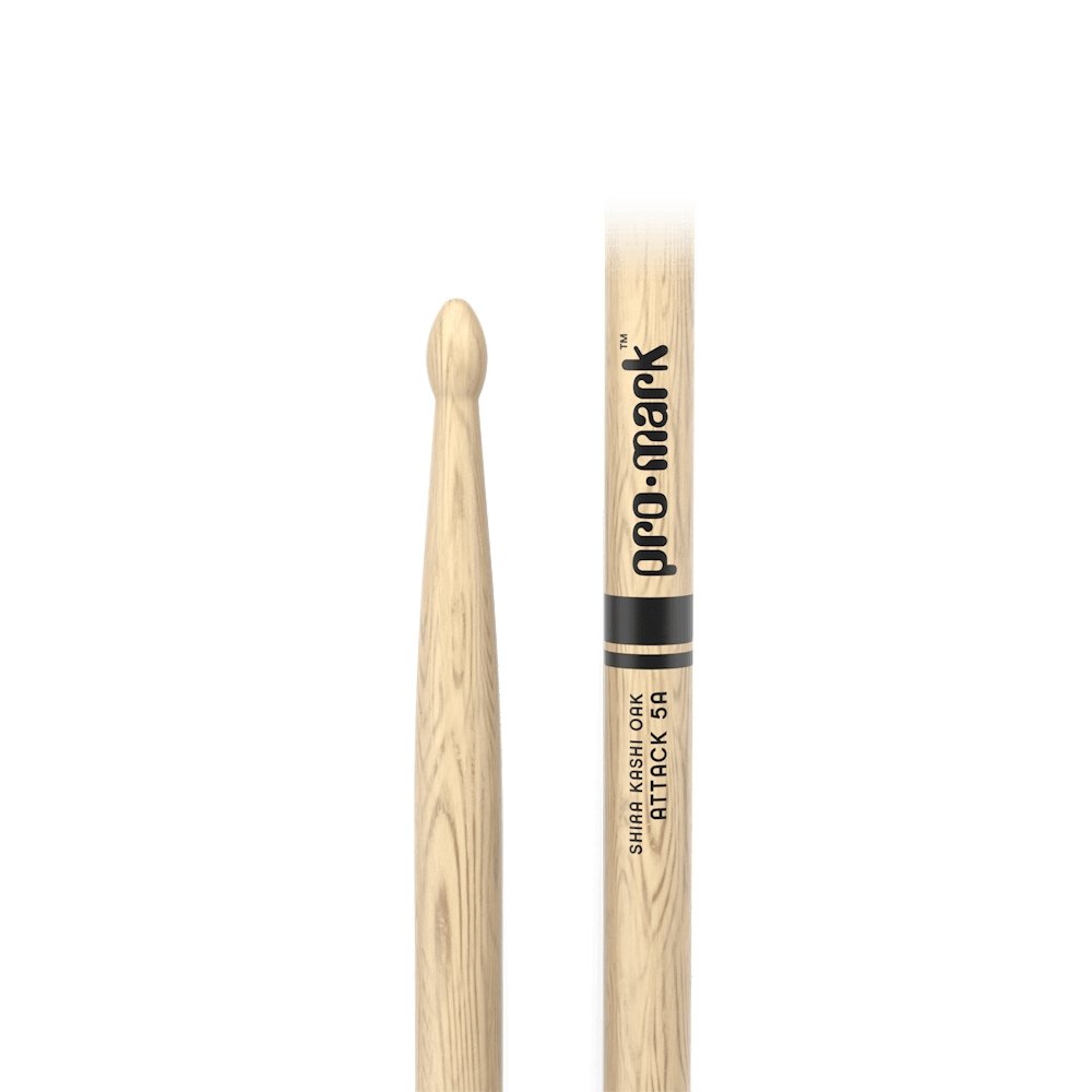 Promark Classic Attack Drumsticks - Shira Kashi Oak - 5A - Wood Tip - Leitz Music-6742186926463-PW5AW