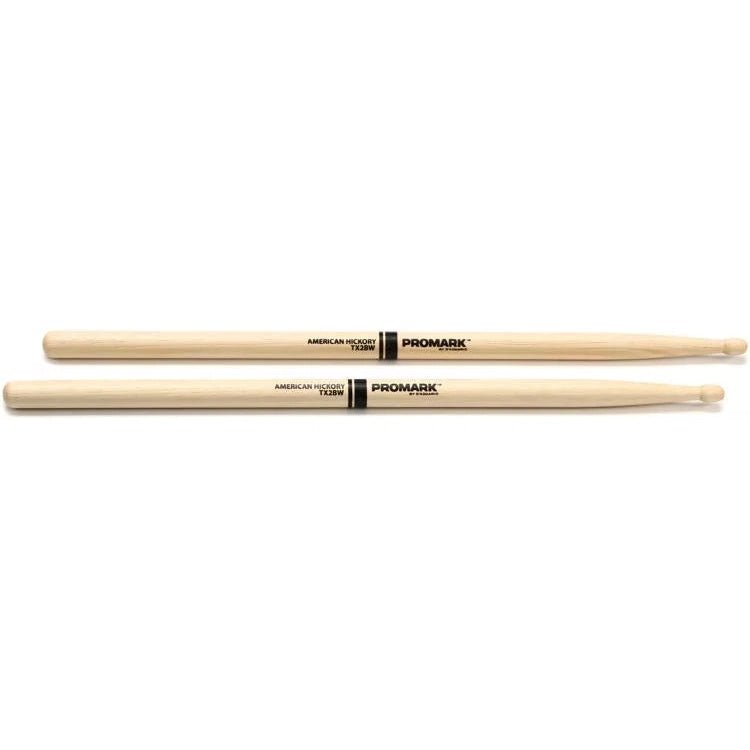 Promark Classic Forward Drumsticks - Hickory - 2B - Wood Tip - Leitz Music-696554450189-tx2bw