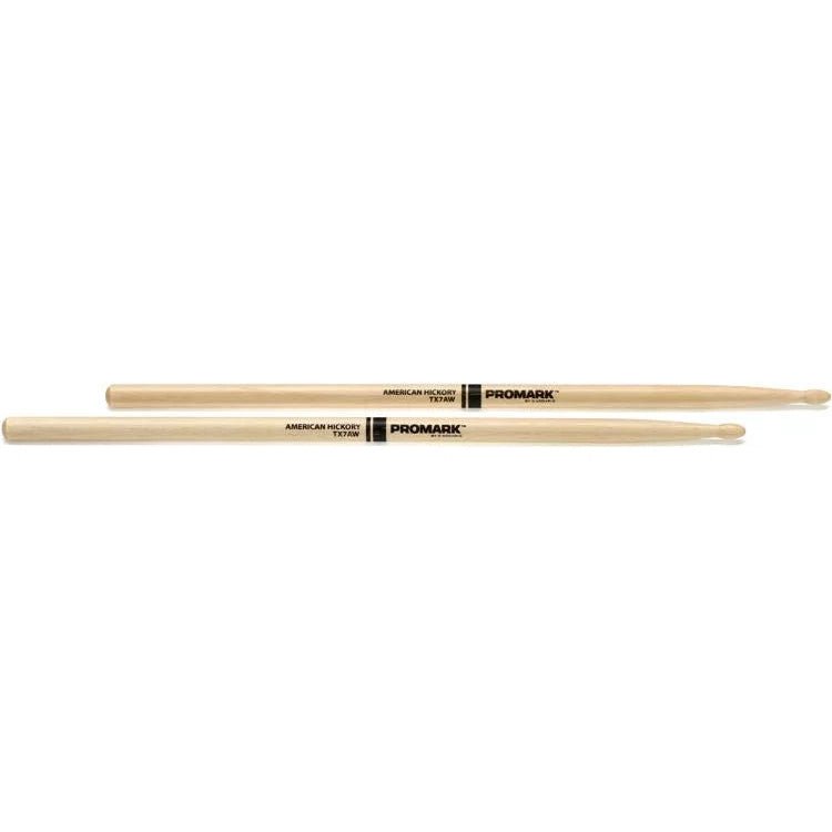 Promark Classic Forward Drumsticks - Hickory - 7A - Wood Tip - Leitz Music-695976358479-tx7aw