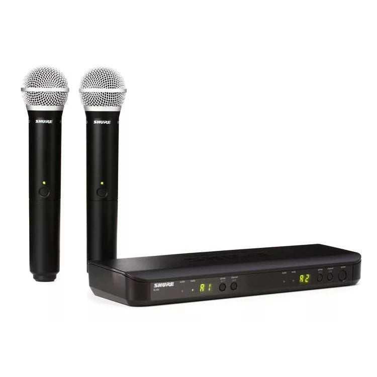 Shure BLX288/PG58 Dual Channel Wireless Handheld Microphone System - Leitz Music--BLX288/PG58